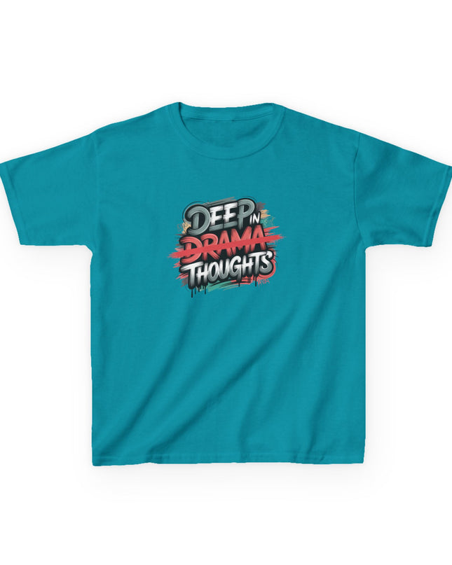 "Deep in Drama Thoughts" Kids Heavy Cotton Tee
