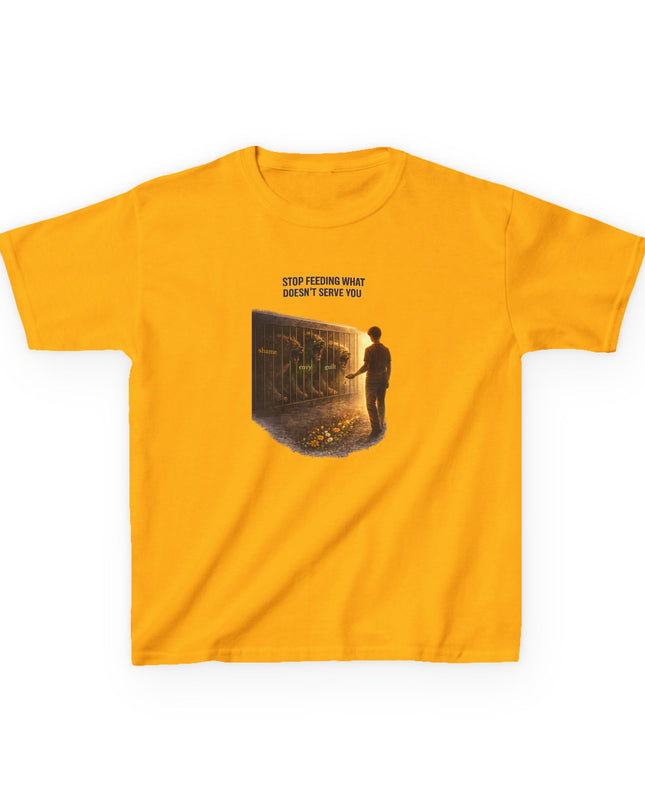 "Stop Feeding What Doesn't Serve You" Kids Heavy Cotton Tee