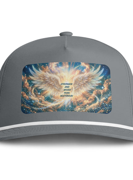"Stronger and Wiser than Yesterday" Sunwashed Rope Cap