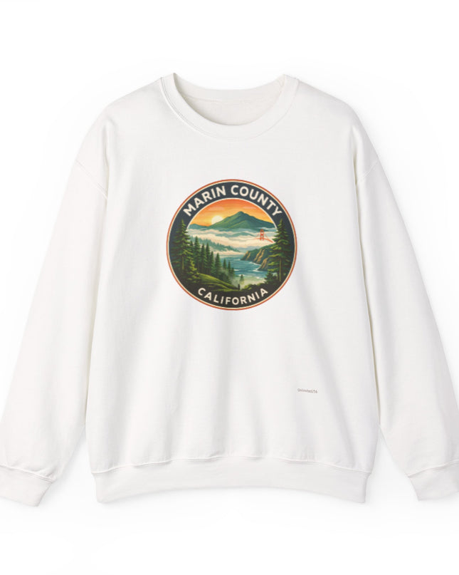 "Marin County, Above the Fog - no text" Unisex Heavy Blend Crewneck Sweatshirt