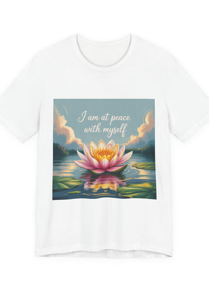 "I am at Peace with Myself" Women's and Men's Jersey Short Sleeve Tee