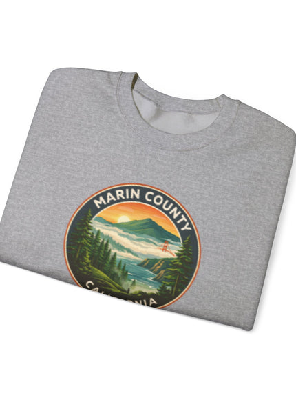 "Marin County, Above the Fog - no text" Unisex Heavy Blend Crewneck Sweatshirt