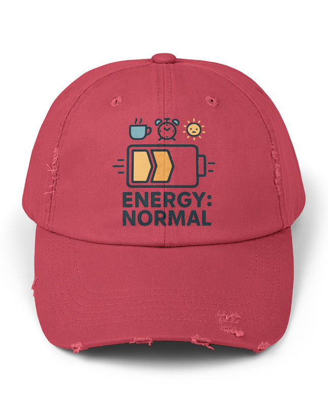 "Energy normal" Unisex Distressed Cap