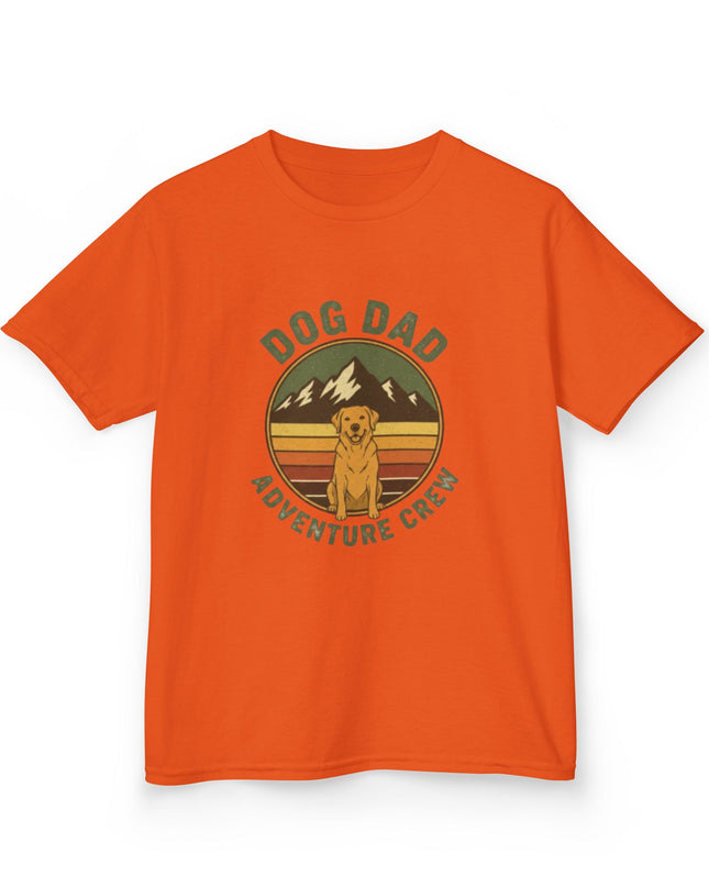 "Dog Dad Adventure Crew" Kids Heavy Cotton Tee
