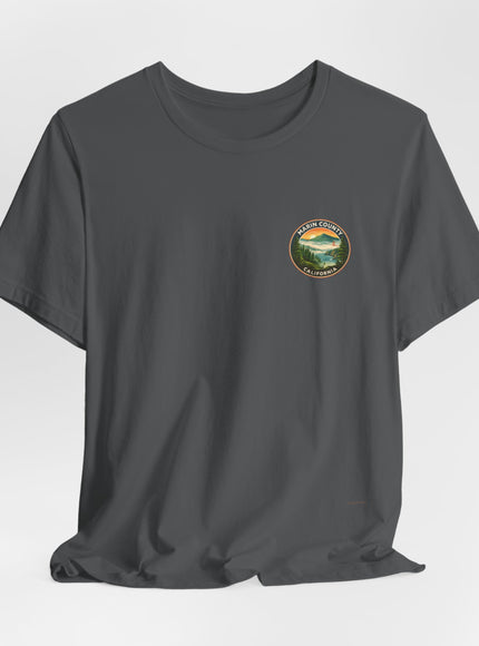"Marin County - Above the Fog - No Text" (2-sided) Unisex Jersey Short Sleeve Tee