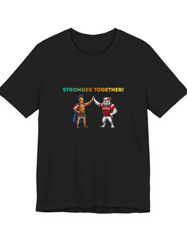 "Stronger Together SR and TL Mascots" Unisex Jersey Short Sleeve Tee