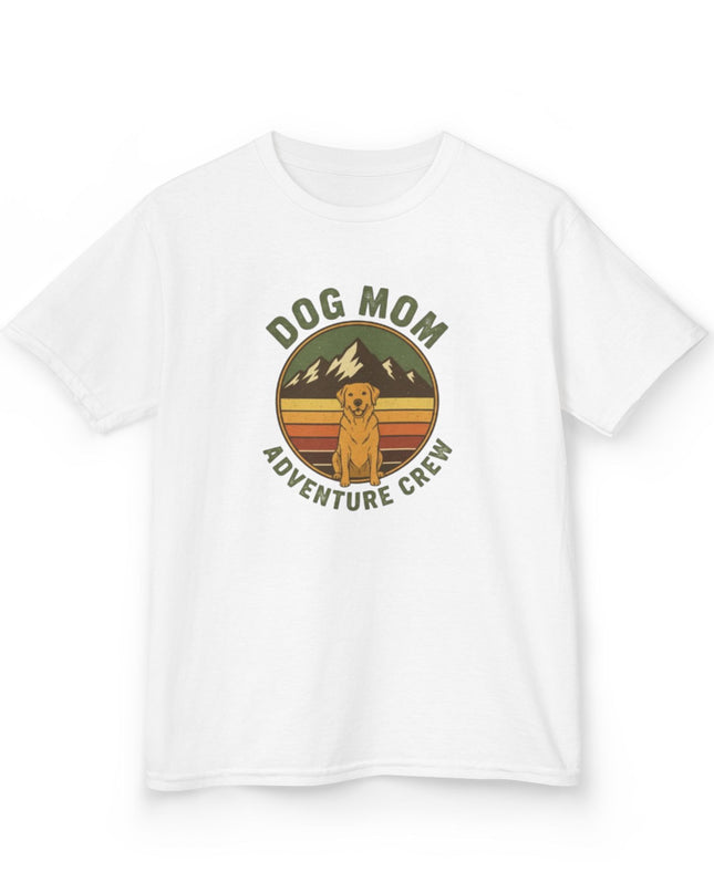 "Dog Mom Adventure Crew" Kids Heavy Cotton Tee