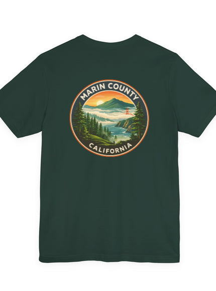 "Marin County - Above the Fog - No Text" (2-sided) Unisex Jersey Short Sleeve Tee