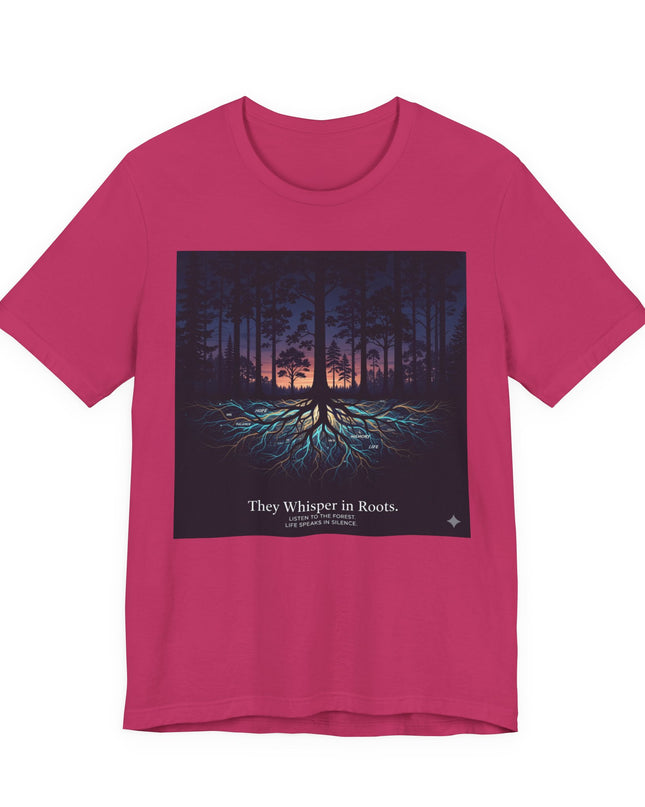 "They whisper in roots" Unisex Jersey Short Sleeve Tee