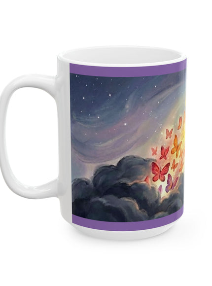 "Be the Rainbow in Someone's Dark Cloud" Ceramic Mug, (11oz, 15oz)