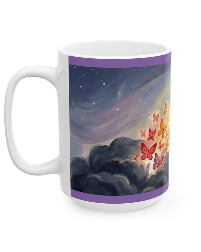 "Be the Rainbow in Someone's Dark Cloud" Ceramic Mug, (11oz, 15oz)