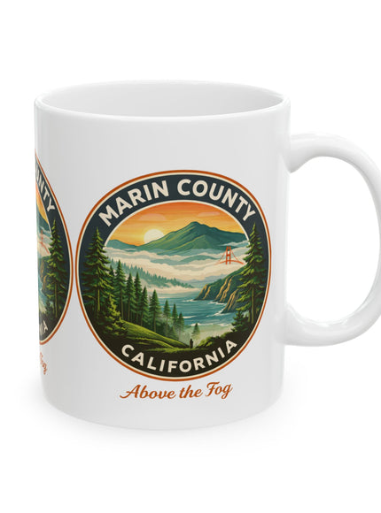 "Marin County, Above the Fog" Ceramic Mug, (11oz, 15oz)