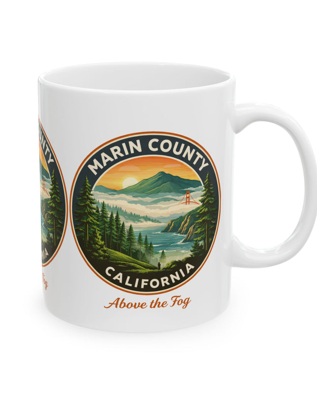 "Marin County, Above the Fog" Ceramic Mug, (11oz, 15oz)