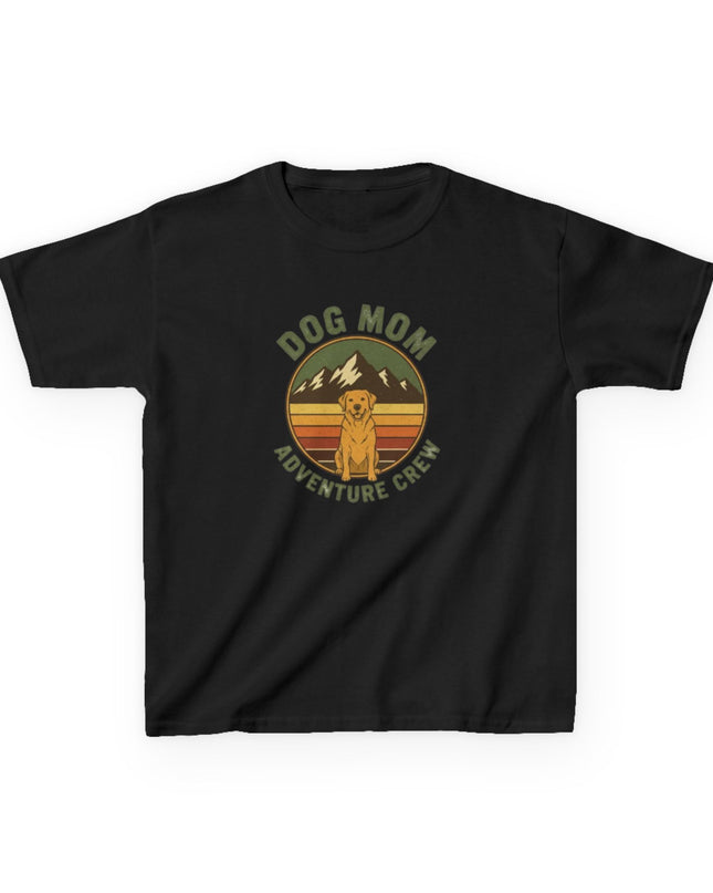"Dog Mom Adventure Crew" Kids Heavy Cotton Tee