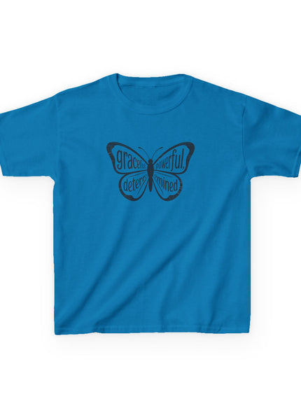 "Butterfly With Words" Kids Heavy Cotton Tee