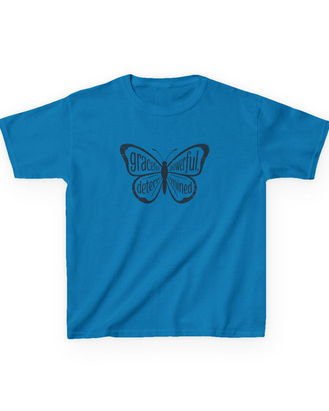 "Butterfly With Words" Kids Heavy Cotton Tee