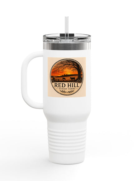 "Red Hill Sunset Farms" Insulated Travel Mug, 40oz