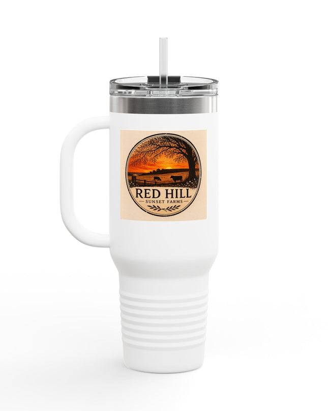 "Red Hill Sunset Farms" Insulated Travel Mug, 40oz