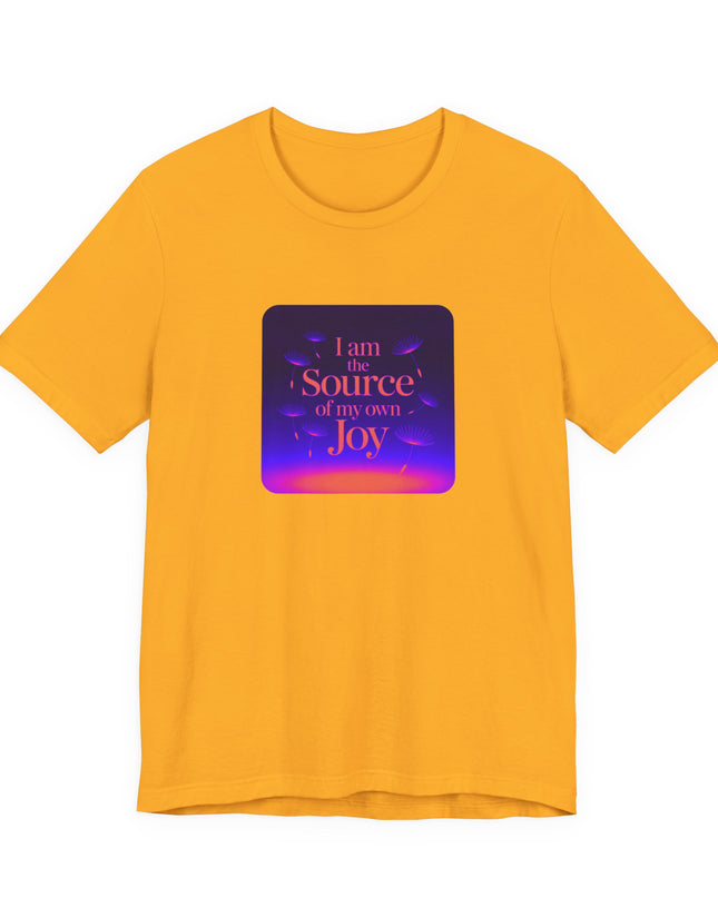 "I Am the Source of my Own Joy, (Energy for Success)" Women's and Men's Jersey Short Sleeve Tee