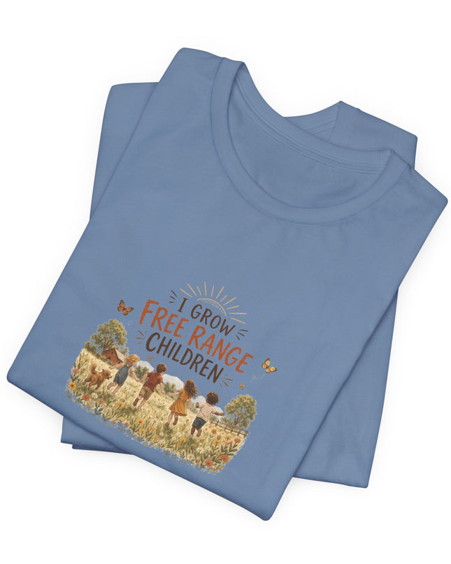 "I Grow Free Range Children" Unisex Jersey Cotton Tee
