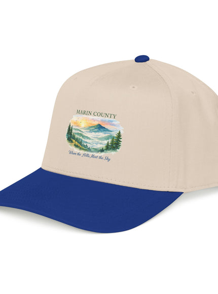 "Marin County, Where the Hills Meet the Sky" Mid Profile Baseball Cap