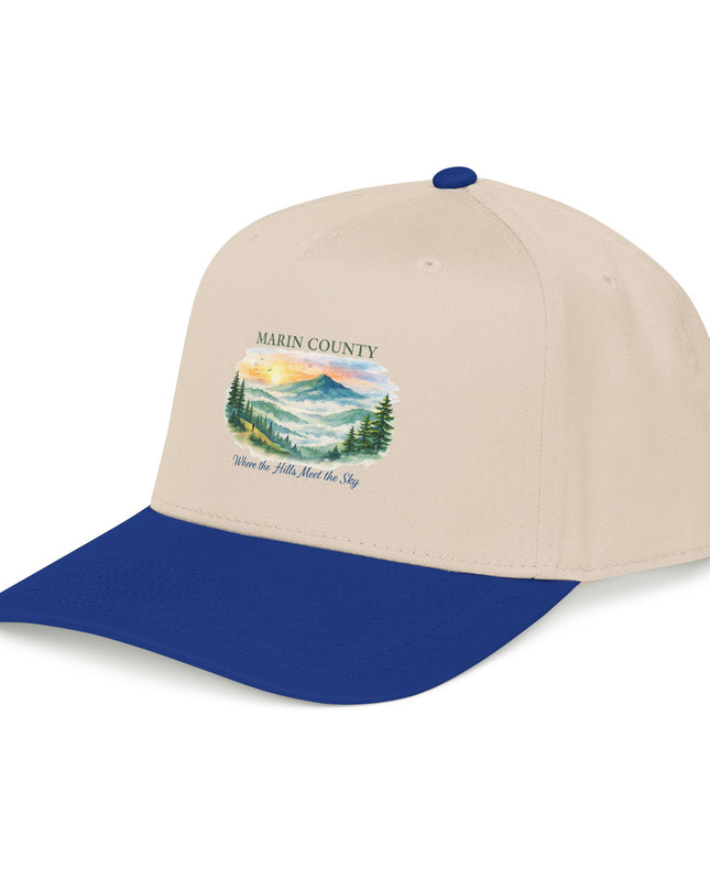"Marin County, Where the Hills Meet the Sky" Mid Profile Baseball Cap