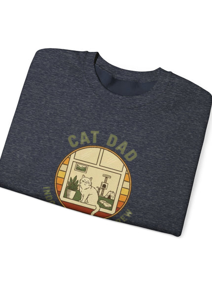 "Cat Dad Indoor Adventure Crew" Unisex Adult Sweatshirt