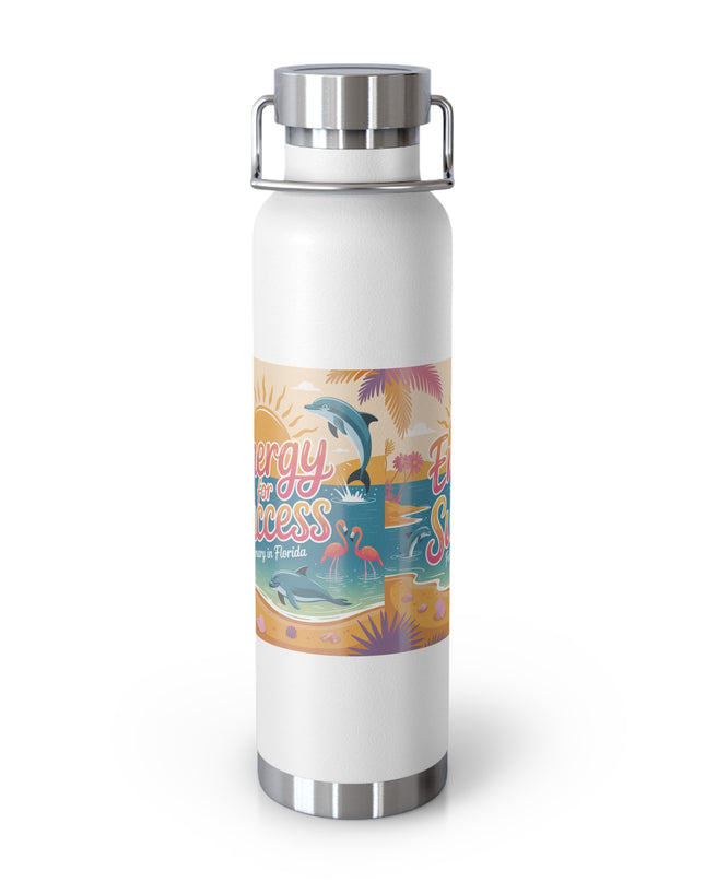 "February in Florida, Energy for Success" Copper Vacuum Insulated Bottle, 22oz