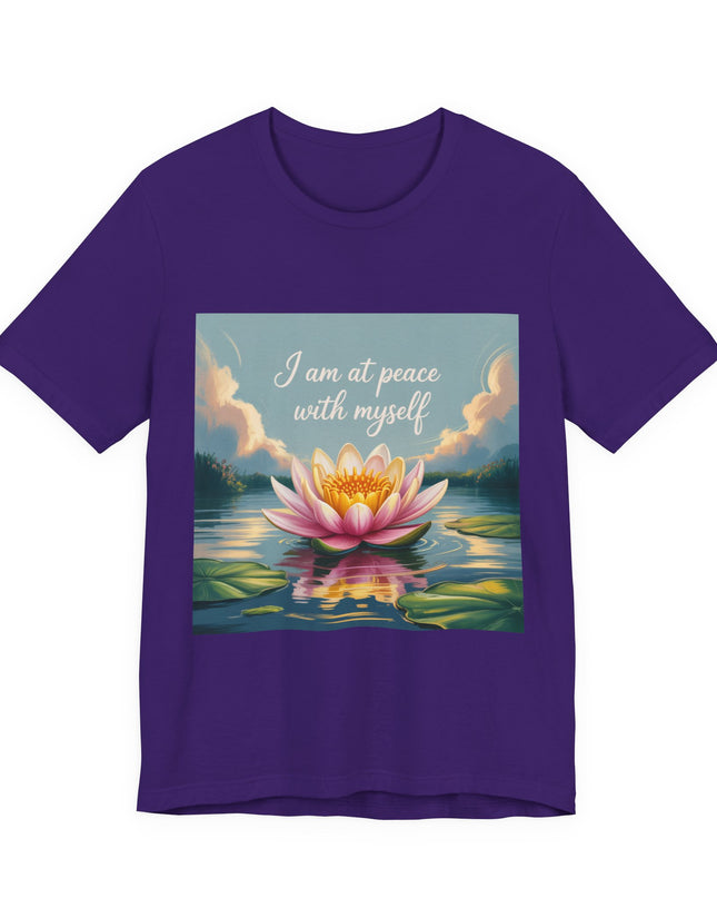 "I am at Peace with Myself" Women's and Men's Jersey Short Sleeve Tee