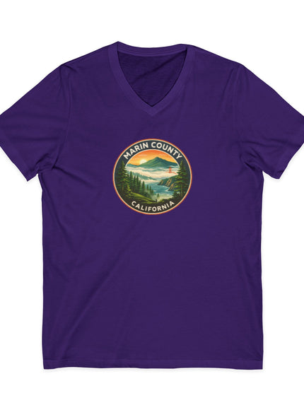 "Above the fog" Unisex Jersey Short Sleeve V-Neck Tee