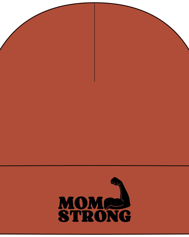 "Mom Strong (Black embroidery)" Mom StrongCuff Beanie