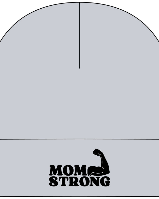 "Mom Strong (Black embroidery)" Mom StrongCuff Beanie