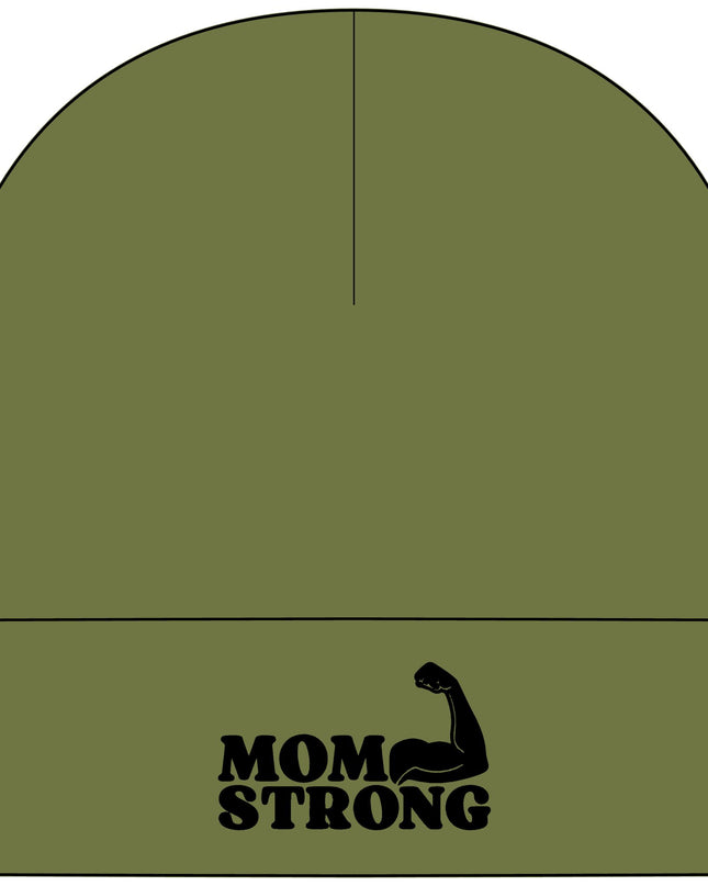 "Mom Strong (Black embroidery)" Mom StrongCuff Beanie