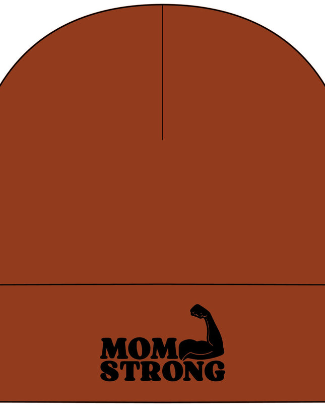 "Mom Strong (Black embroidery)" Mom StrongCuff Beanie