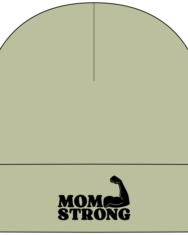 "Mom Strong (Black embroidery)" Mom StrongCuff Beanie