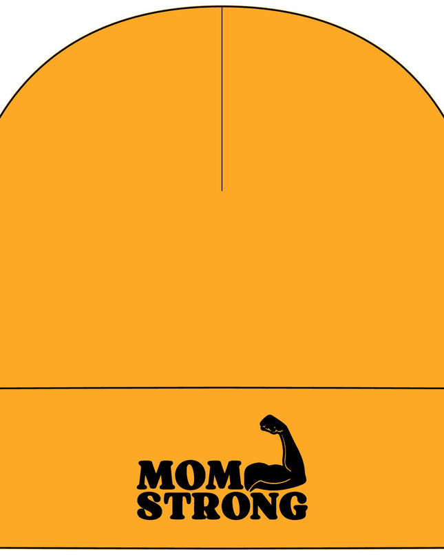 "Mom Strong (Black embroidery)" Mom StrongCuff Beanie