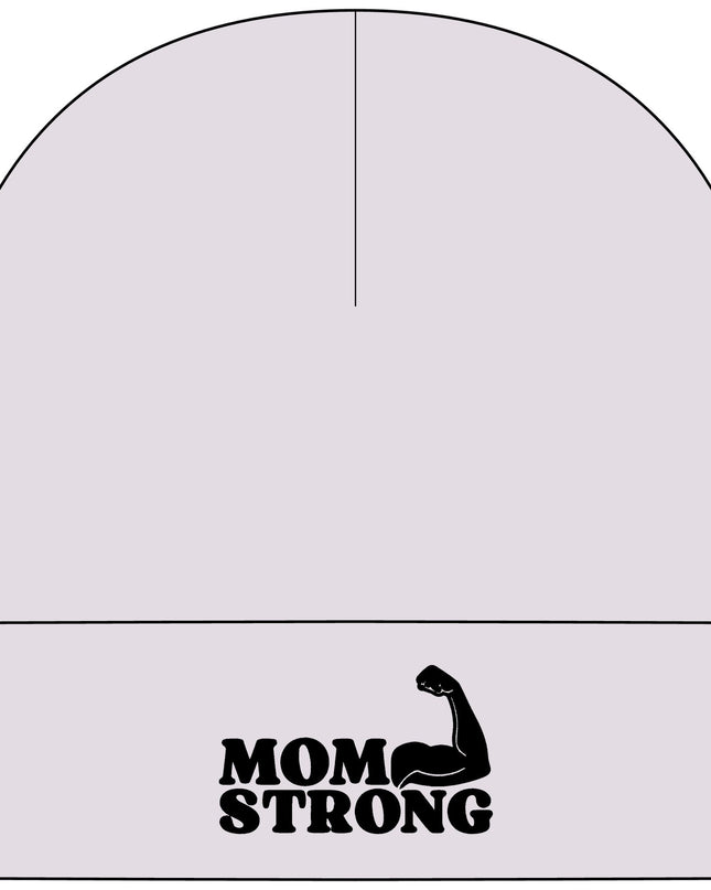 "Mom Strong (Black embroidery)" Mom StrongCuff Beanie