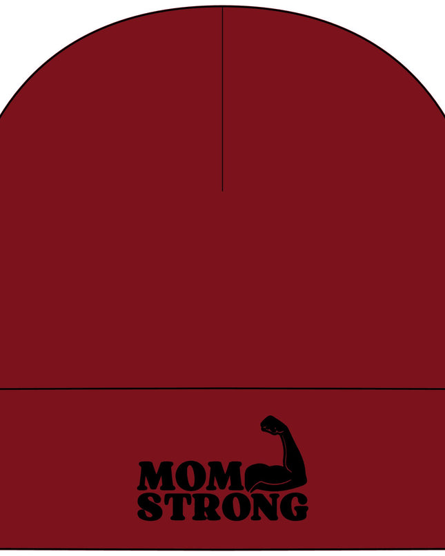 "Mom Strong (Black embroidery)" Mom StrongCuff Beanie