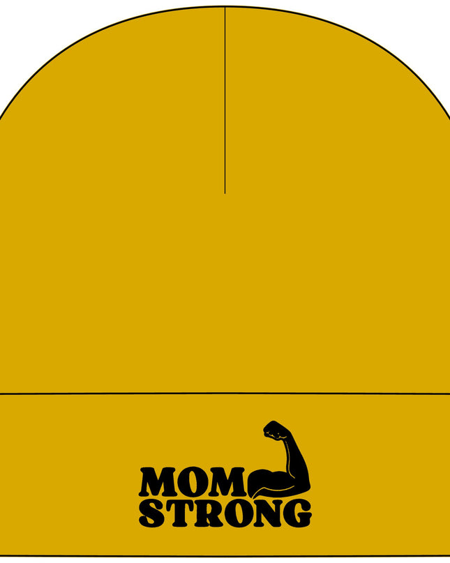 "Mom Strong (Black embroidery)" Mom StrongCuff Beanie