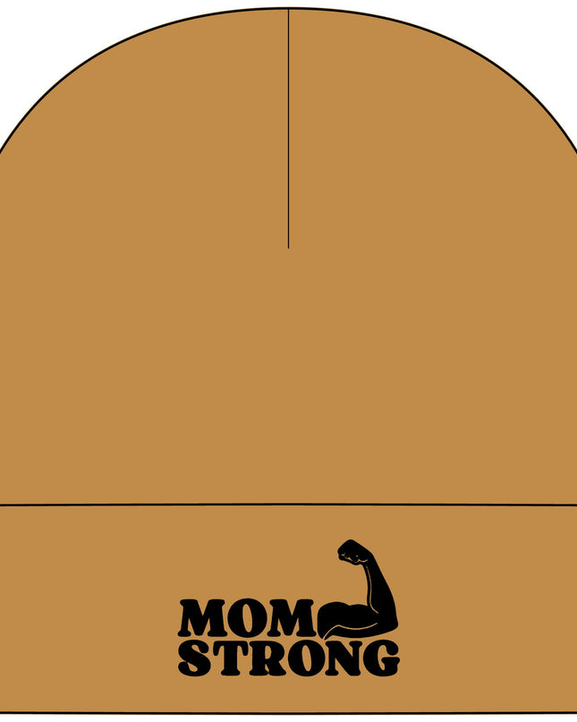"Mom Strong (Black embroidery)" Mom StrongCuff Beanie