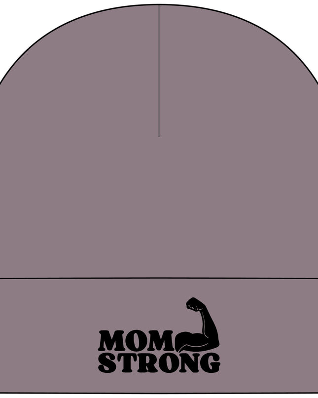 "Mom Strong (Black embroidery)" Mom StrongCuff Beanie