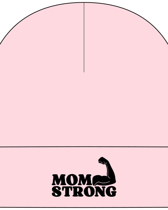 "Mom Strong (Black embroidery)" Mom StrongCuff Beanie