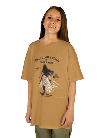 "She Saved Herself V3" Kids Heavy Cotton Tee