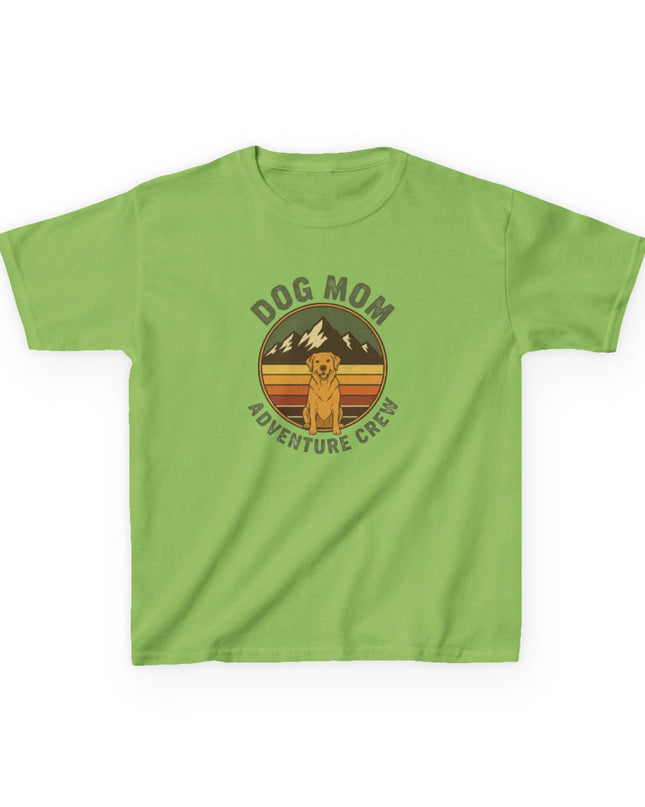 "Dog Mom Adventure Crew" Kids Heavy Cotton Tee