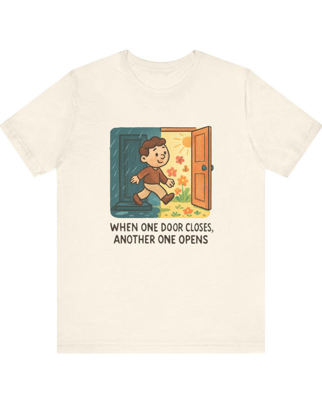"Door Closes" Unisex Jersey Short Sleeve Tee