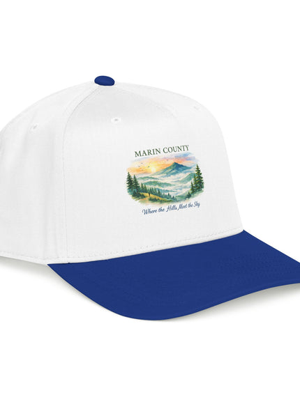"Marin County, Where the Hills Meet the Sky" Mid Profile Baseball Cap