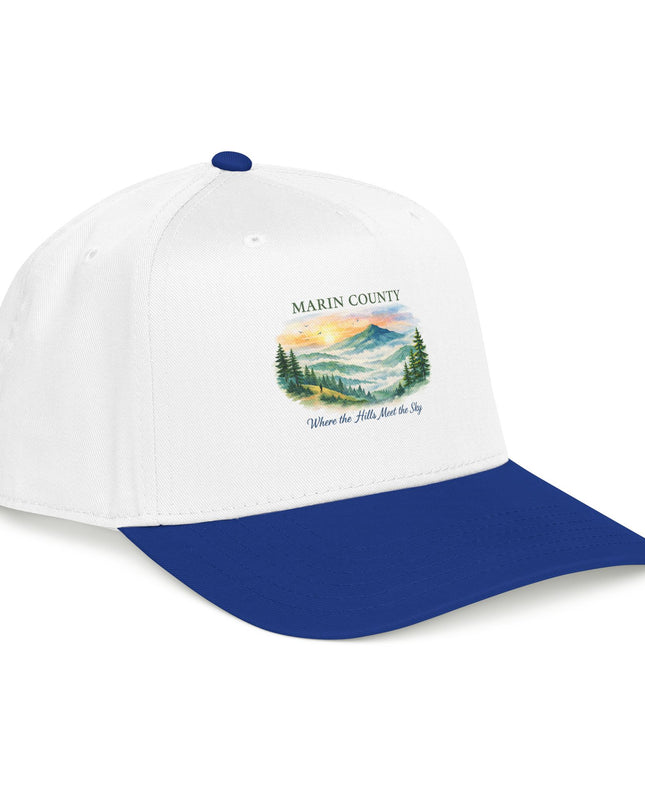 "Marin County, Where the Hills Meet the Sky" Mid Profile Baseball Cap