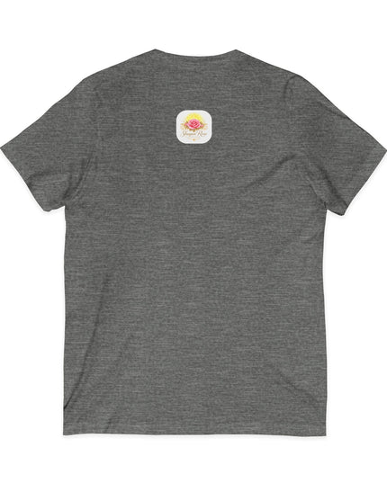 "Happy Valentine's Day" Unisex Jersey Short Sleeve V-Neck Tee