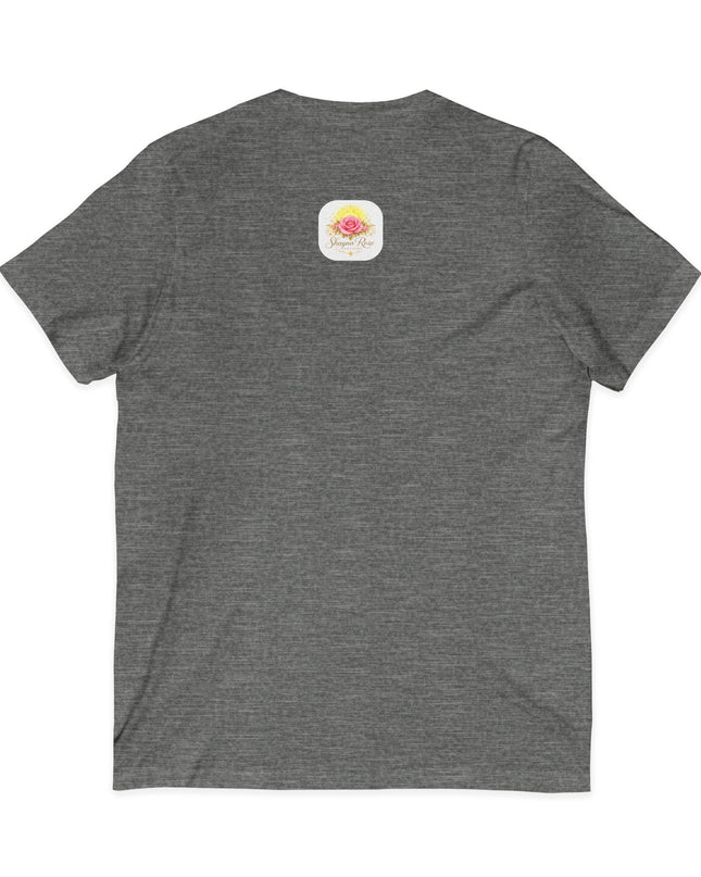 "Happy Valentine's Day" Unisex Jersey Short Sleeve V-Neck Tee