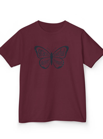 "Butterfly With Words" Kids Heavy Cotton Tee